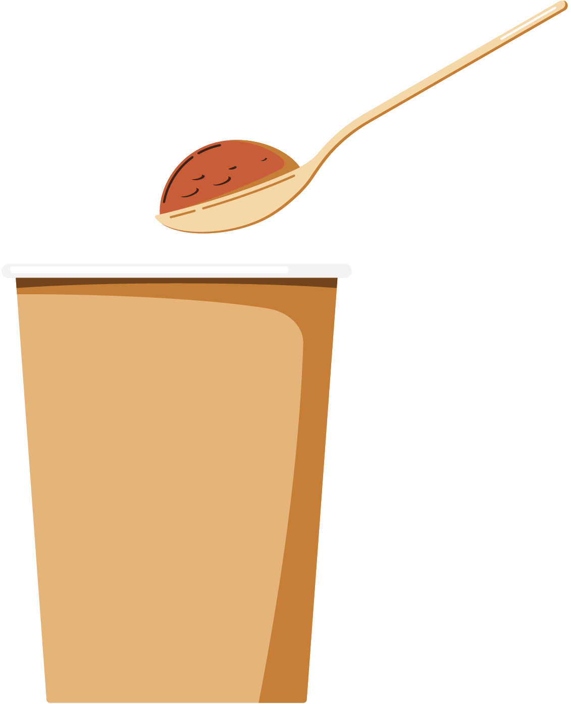 Add powder to the cup